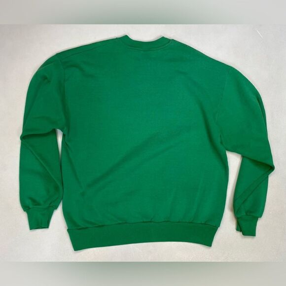 VINTAGE Saint Brendan High Graphic Crewneck Sweatshirt Men Medium Green USA 90s - Picture 5 of 7